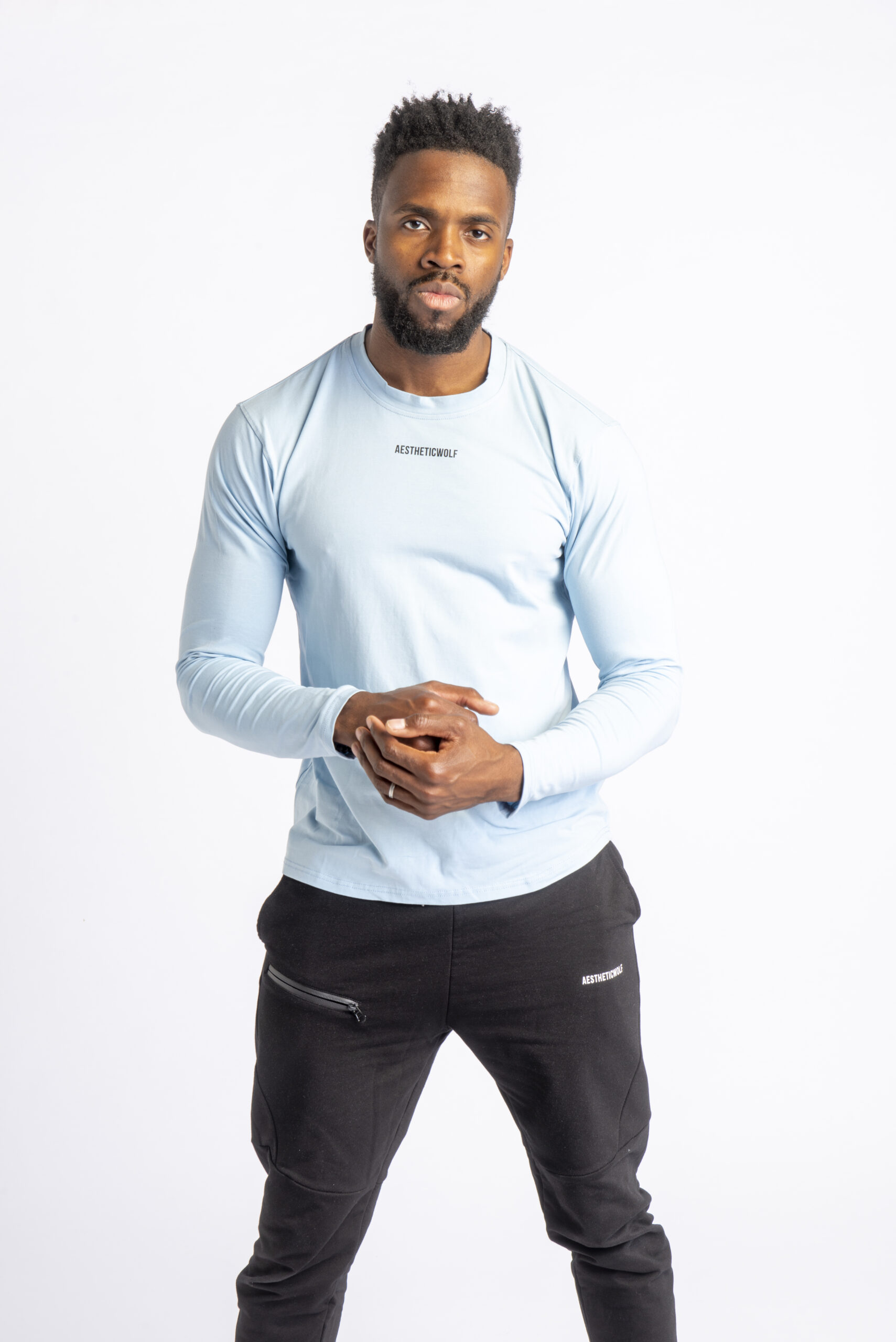 Core Scoop Long Sleeve – Baby Blue Sport Wears