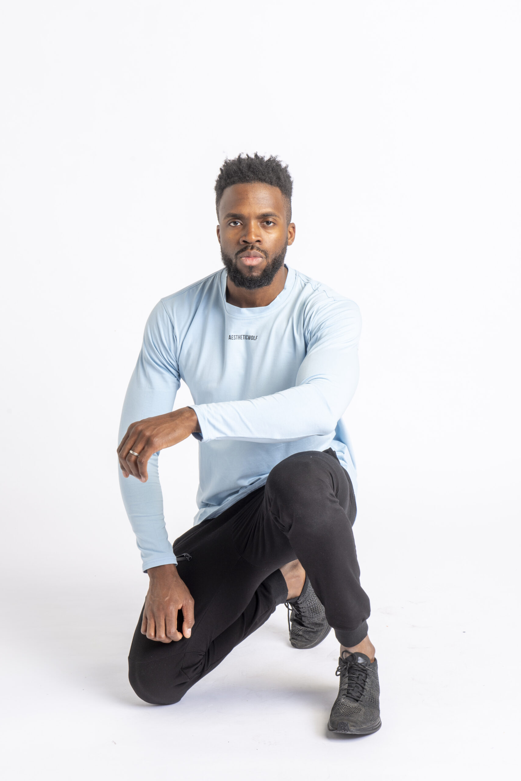 Core Scoop Long Sleeve – Baby Blue Sport Wears