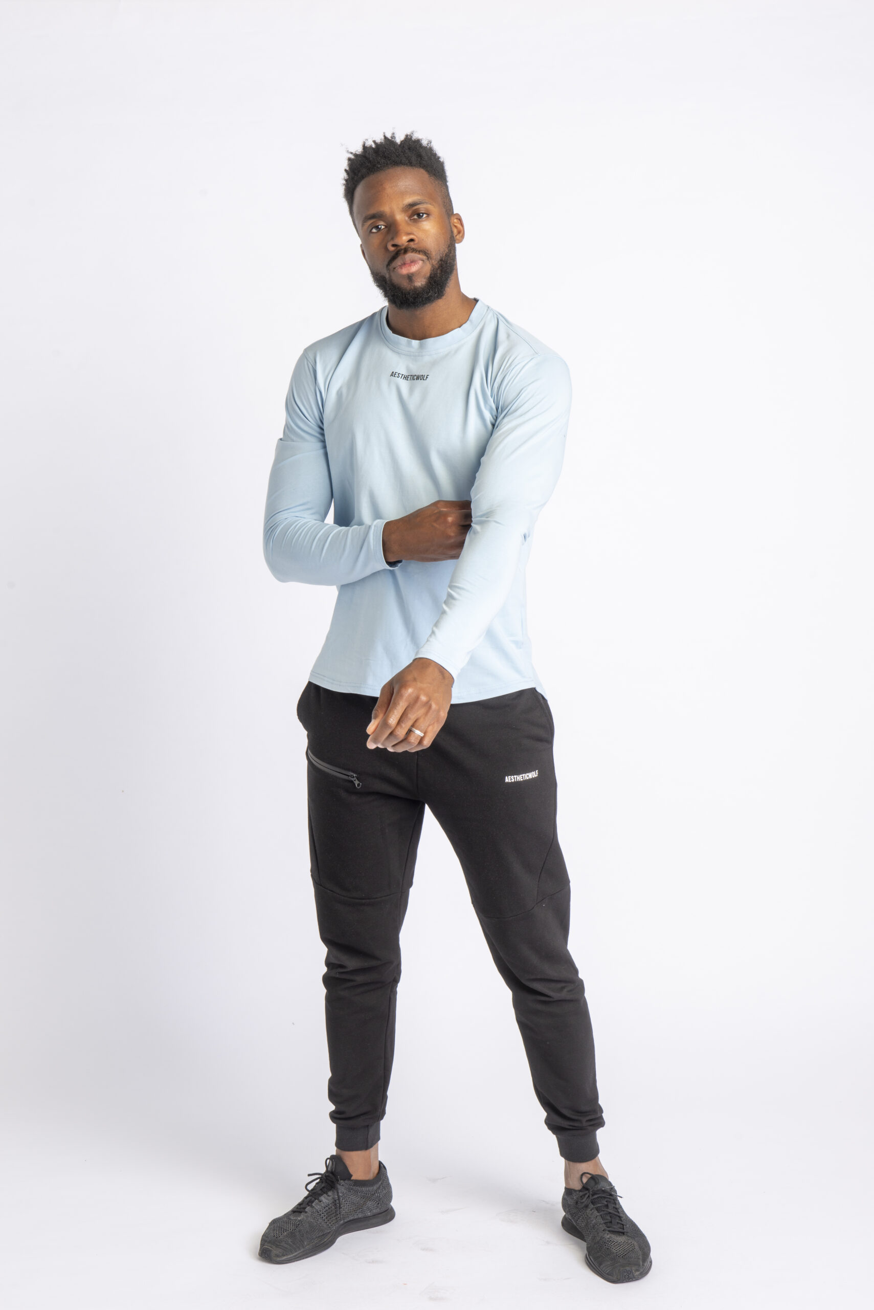 Core Scoop Long Sleeve – Baby Blue Sport Wears