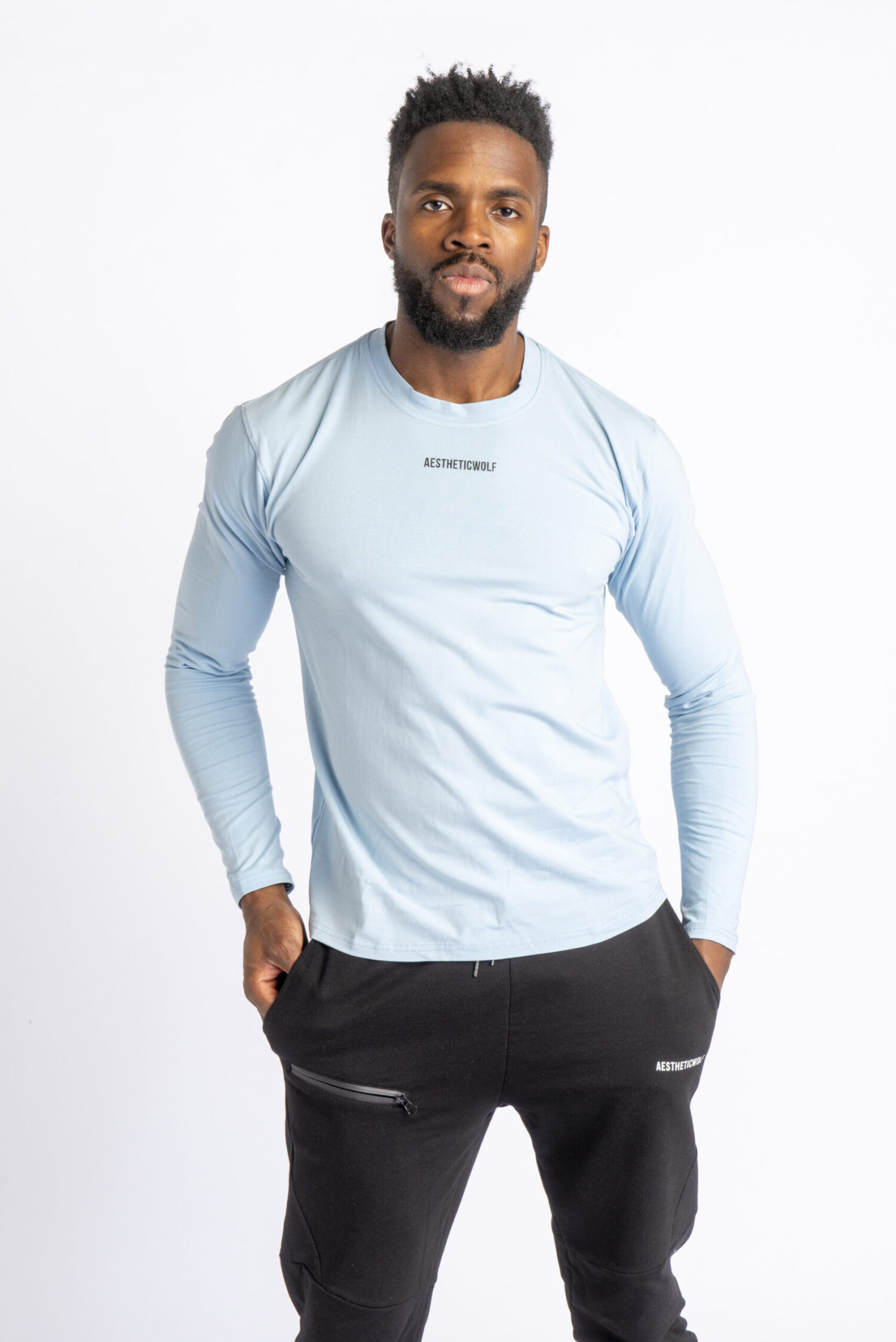 Core Scoop Long Sleeve – Baby Blue Sport Wears